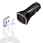 TE-P22 38W PD USB-C / Typ-C + QC3.0 USB-Autoladegerät mit 1 m USB-auf-8-Pin-Datenkabel, with 8 Pin Cable