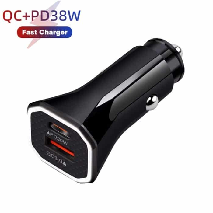TE-P22 38W PD USB-C / Typ-C + QC3.0 USB-Autoladegerät mit 1 m USB-auf-USB-C/Typ-C-Datenkabel, with Type-C Cable – Bild 7