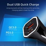 TE-P22 38W PD USB-C / Typ-C + QC3.0 USB-Autoladegerät mit 1 m USB-auf-USB-C/Typ-C-Datenkabel, with Type-C Cable – Bild 3