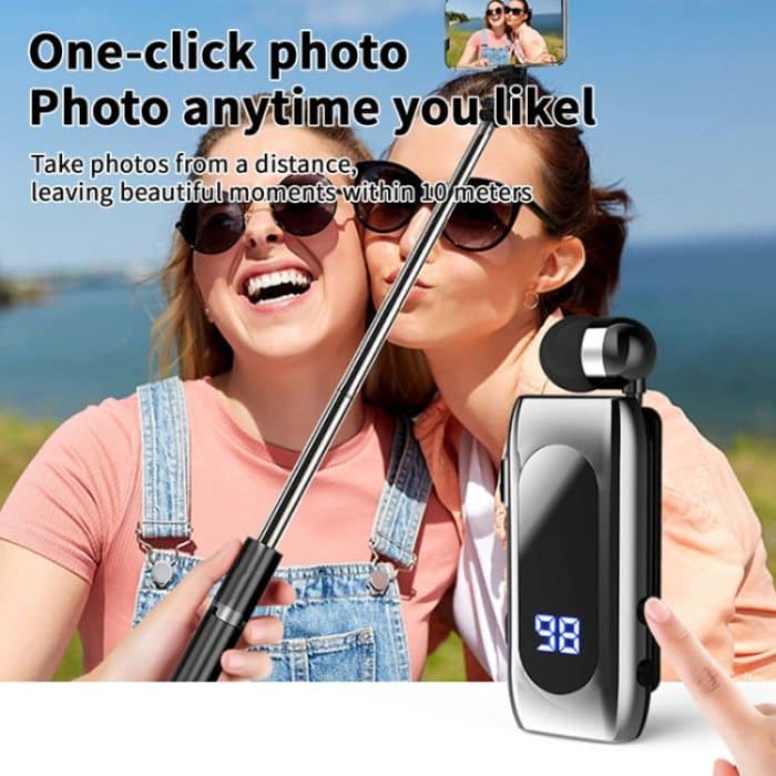 K55 Einziehbares Kabel BT5.2 Smart In-Ear-Einzelsportkopfhörer – Bild 6