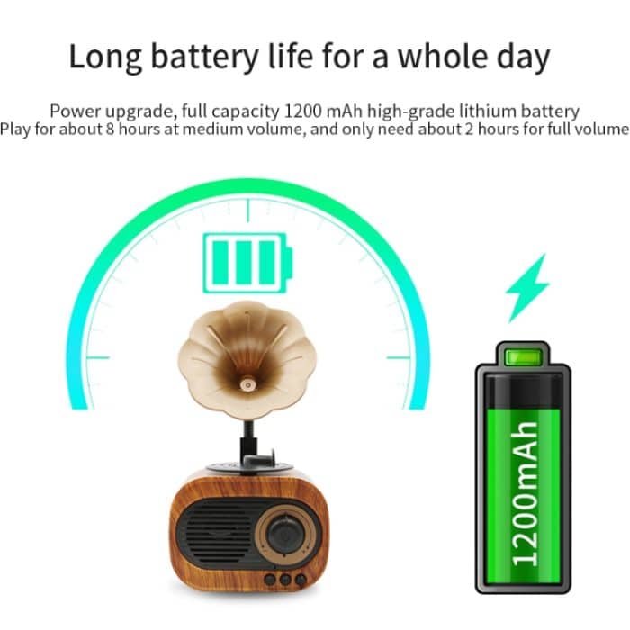 B5 Retro Phonograph Design Tragbarer drahtloser Stereo -Lautsprecher – Bild 6