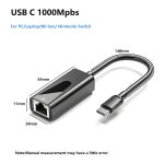 1000 Mbit/s RJ45-Netzwerkkarte USB-Ethernet-Adapter, USB 3.0, Type-C – Bild 3