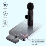 K9 Wireless Clip-on Auto-Sync Noise Cancelling Live Mini-Mikrofon mit 8-Pin-Empfänger – Bild 2