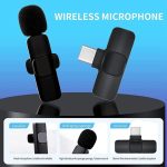 K9 2 in 1 Wireless Clip-on Auto Noise Cancelling Live Mini-Mikrofon, Anschluss: Typ-C – Bild 2