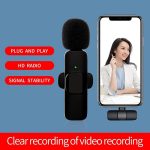 K9 2 in 1 Wireless Clip-on Auto Noise Cancelling Live Mini-Mikrofon, Anschluss: Typ-C – Bild 3