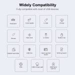 ENKAY Hat-Prince ENK-AT114 4 Ports USB 3.0 Splitter Multi-Ports Expansion HUB Extender Connector Adapter, USB 3.0, Type-C – Bild 2