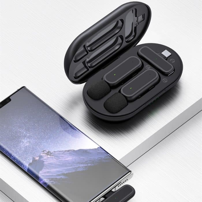 K61 Tragbares kabelloses Ansteckmikrofon mit Geräuschunterdrückung für Aufnahmen – Bild 3