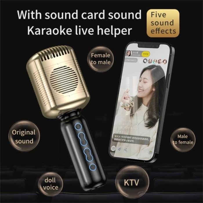 KM600 Drahtlose Mikrofon TWS Handheld Noise Reduction Smart Bluetooth-kompatibel Kondensator Mic Musik-Player für Singen – Bild 5