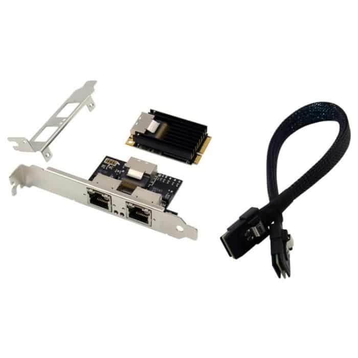ST7242 Mini-PCIE-Dual-RJ45-Gigabit-Ethernet-Netzwerkschnittstellenkarte NHI350AM2 – Bild 1
