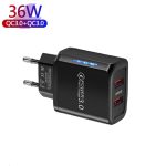 36 W Dual Port QC3.0 USB Handy-Ladegerät Dual 18 W Ausgang, EU-Stecker, EU Plug – Bild 7