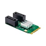 ST551 6 Gbps PCIe B+M Key auf 2 Port SATA 3.0 Karte M.2 auf Dual SATA Adapter