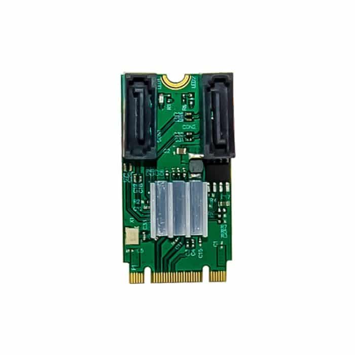 ST551 6 Gbps PCIe B+M Key auf 2 Port SATA 3.0 Karte M.2 auf Dual SATA Adapter – Bild 2