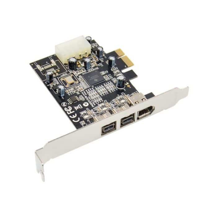 SYA0019776.jpg ST23 PCI Express 3 Port Firewire 1394B & 1394A PCIe 1.1 x1 Karte – Bild 1