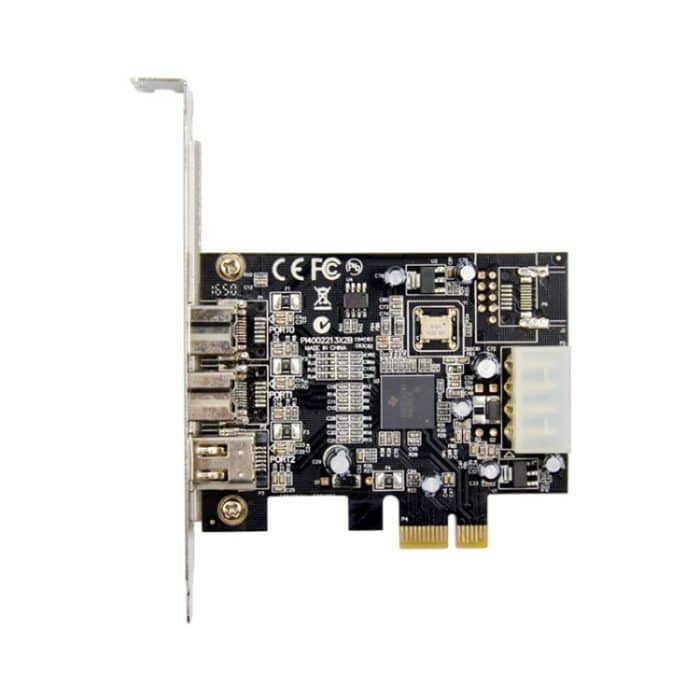 ST23 PCI Express 3 Port Firewire 1394B & 1394A PCIe 1.1 x1 Karte – Bild 2