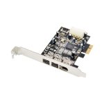 ST23 PCI Express 3 Port Firewire 1394B & 1394A PCIe 1.1 x1 Karte – Bild 3