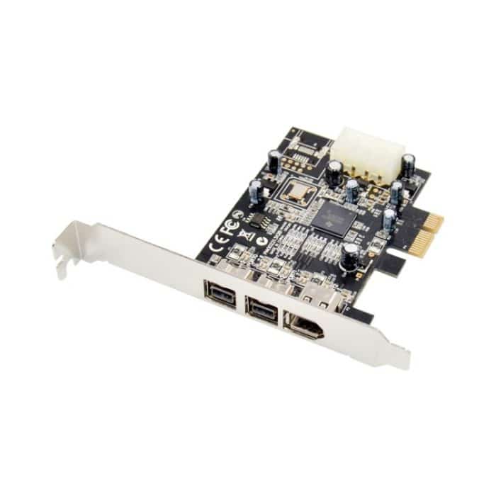 ST23 PCI Express 3 Port Firewire 1394B & 1394A PCIe 1.1 x1 Karte – Bild 3