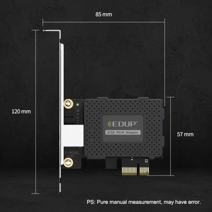 EDUP EP-9635C 2,5 Gbps Gigabit Game Wired Network Card 2500M High Speed Internet Port Expansion Desktop PC Adaptive Ethernet Network Adapter – Bild 11