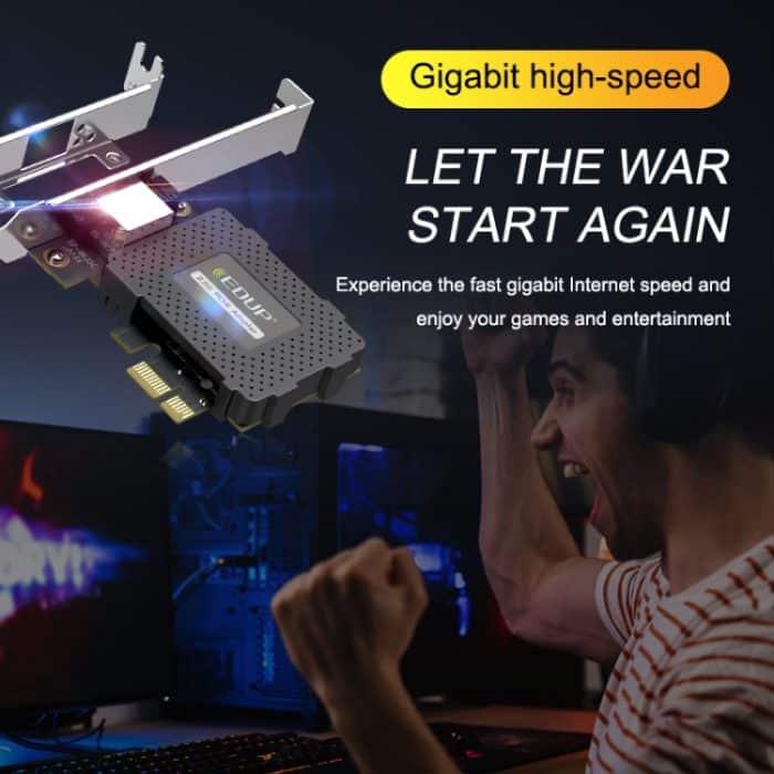 EDUP EP-9635C 2,5 Gbps Gigabit Game Wired Network Card 2500M High Speed Internet Port Expansion Desktop PC Adaptive Ethernet Network Adapter – Bild 7