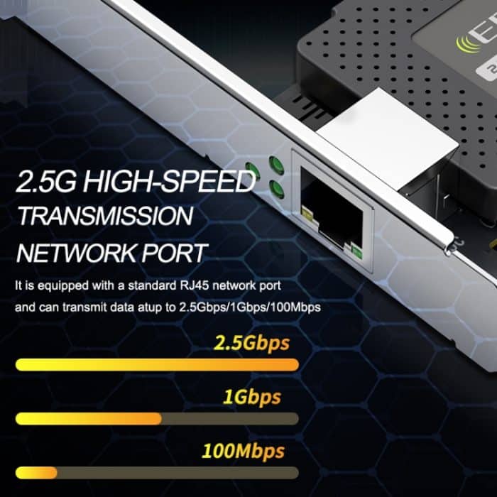 EDUP EP-9635C 2,5 Gbps Gigabit Game Wired Network Card 2500M High Speed Internet Port Expansion Desktop PC Adaptive Ethernet Network Adapter – Bild 8