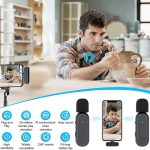 One by Two Kabelloses Lavalier-Mikrofon, kabelloses Rauschunterdrückungsmikrofon mit Ladeetui, Anschluss: 8-polig – Bild 4