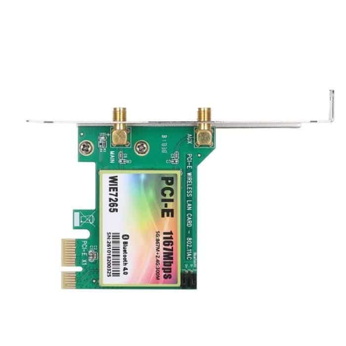 WIE7265 Dual Band 802.11ac 1167Mbps PCI-e WLAN-Adapter + Bluetooth 4.2 WLAN-Netzwerkkarte – Bild 5