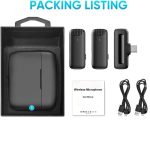 Kabelloses Lavaliermikrofon Ansteckmikrofon für Typ-C / USB-C-Geräte mit Ladekoffer – Bild 8