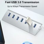 7301 7 Port USB 3.0 HUB 5 Gbit/s Hochgeschwindigkeits-Netzteil – Bild 2