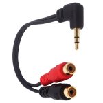 JUNSUNMAY 3,5-mm-Winkelstecker auf Dual-RCA-Stereo-Audiokabel-Adapter 20 cm – Bild 3