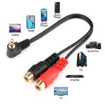 JUNSUNMAY 3,5-mm-Winkelstecker auf Dual-RCA-Stereo-Audiokabel-Adapter 20 cm – Bild 4