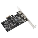 PCI-E 3 Ports 1394a 1394b Firewire-Erweiterungskarte 2 x 6-polig + 1 x 4-polig für Desktop-PC