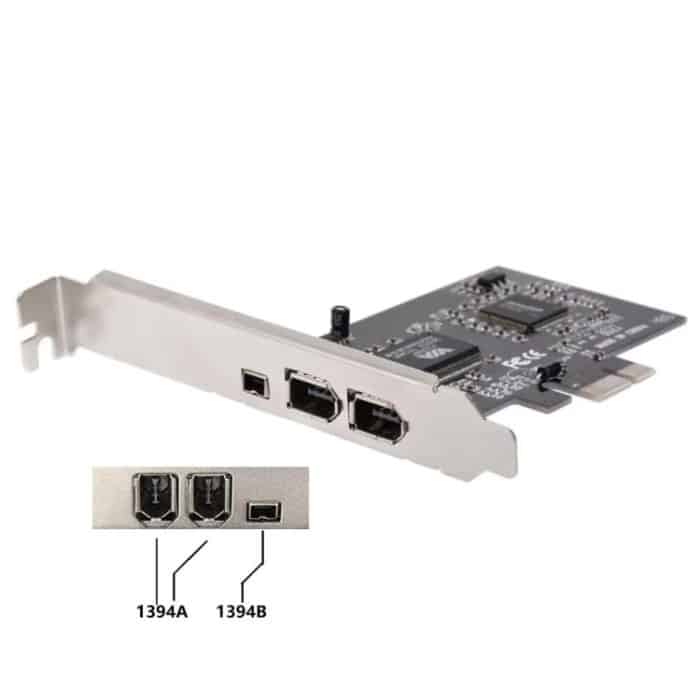 PCI-E 3 Ports 1394a 1394b Firewire-Erweiterungskarte 2 x 6-polig + 1 x 4-polig für Desktop-PC – Bild 2