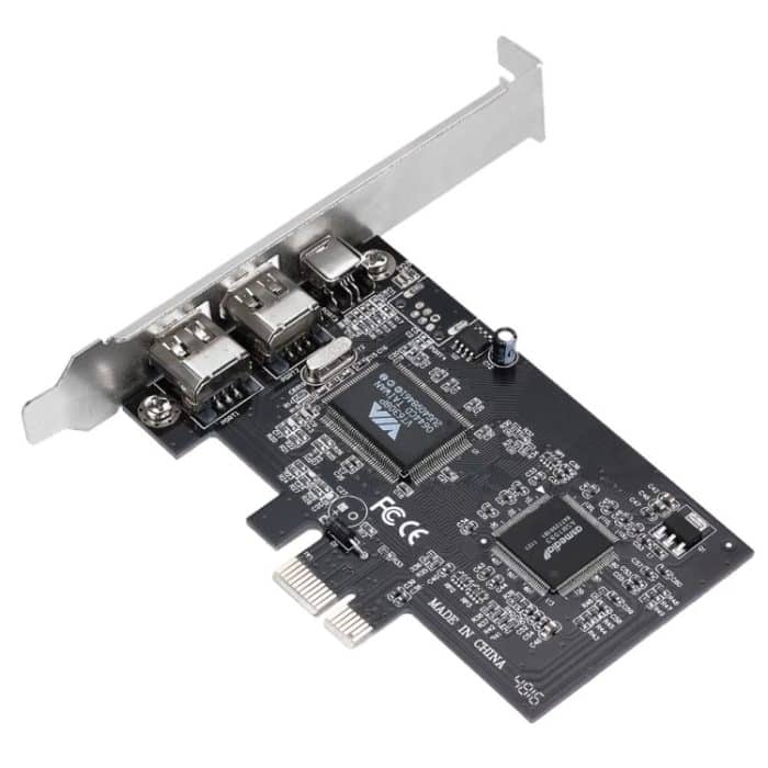 PCI-E 3 Ports 1394a 1394b Firewire-Erweiterungskarte 2 x 6-polig + 1 x 4-polig für Desktop-PC – Bild 5