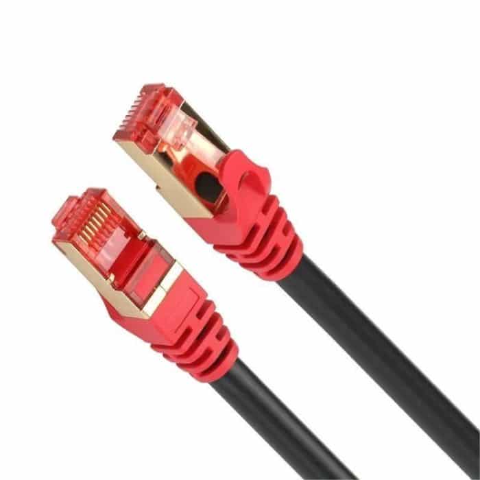 SYA0021290.jpg Vergoldeter Kopf CAT7 Hochgeschwindigkeits-10-Gbit / s-Ethernet-RJ45-Netzwerk-LAN-Kabel (10 m) – Bild 1