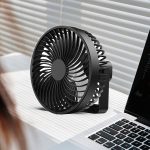 Multifunktionaler LED-wiederaufladbarer tragbarer Zelt-Camping-Ventilator für den Außenbereich, Black, White – Bild 8