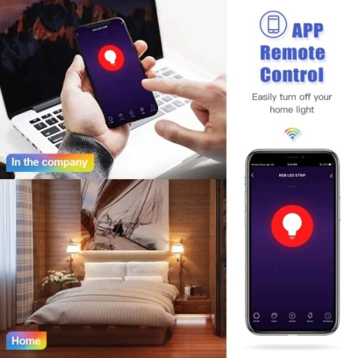 DP01 TUYA WiFi Smart Glühbirne 15W E26 E27 RGB + Weiß + Warmweiße LED-Lampe – Bild 6