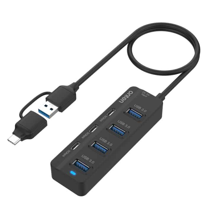 Onten UCA5306 7 in 2 USB3.0 + Typ-C 7-Ports HUB-Dockingstation unterstützt OTG-Funktion – Bild 1