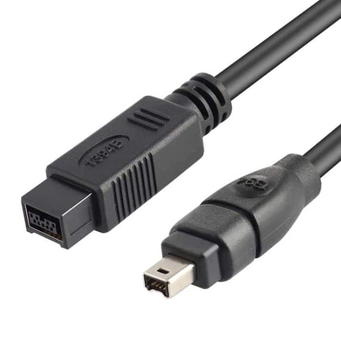 JUNSUNMAY FireWire High Speed Premium DV 800 9-poliger Stecker auf FireWire 400 4-poliger IEEE 1394-Stecker, 1.8m, 3m, 4.5m – Bild 1