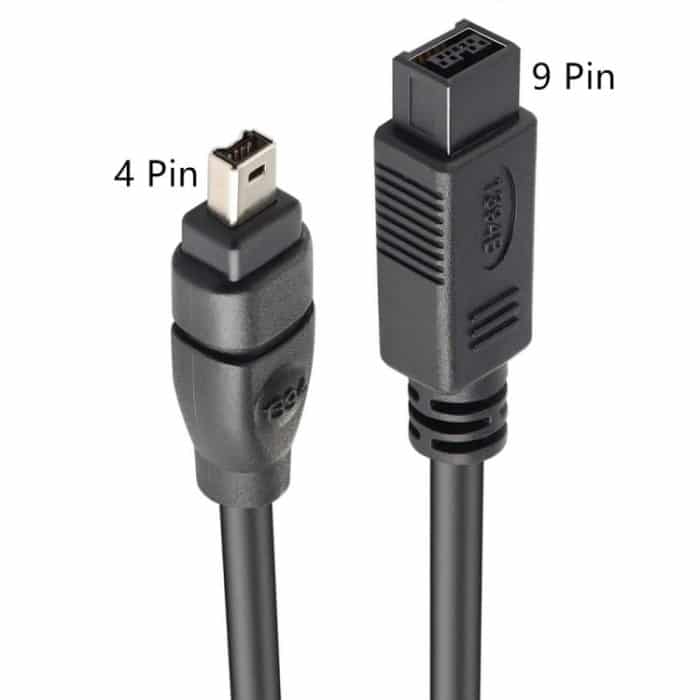 JUNSUNMAY FireWire High Speed Premium DV 800 9-poliger Stecker auf FireWire 400 4-poliger IEEE 1394-Stecker, 1.8m, 3m, 4.5m – Bild 3