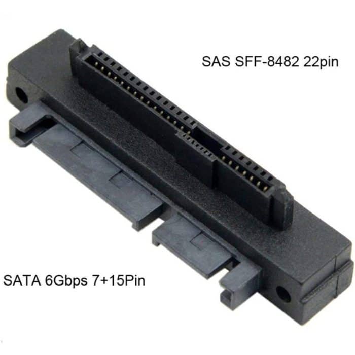 JUNSUNMAY SAS 22 Pin auf 7 Pin + 15 Pin SATA Festplatten-Raid-Adapter – Bild 5