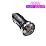 P28 USB-C PD30W + QC3.0 18W USB-Autoladegerät mit zwei Anschlüssen, P28 (Black), P28 (White) – Bild 6