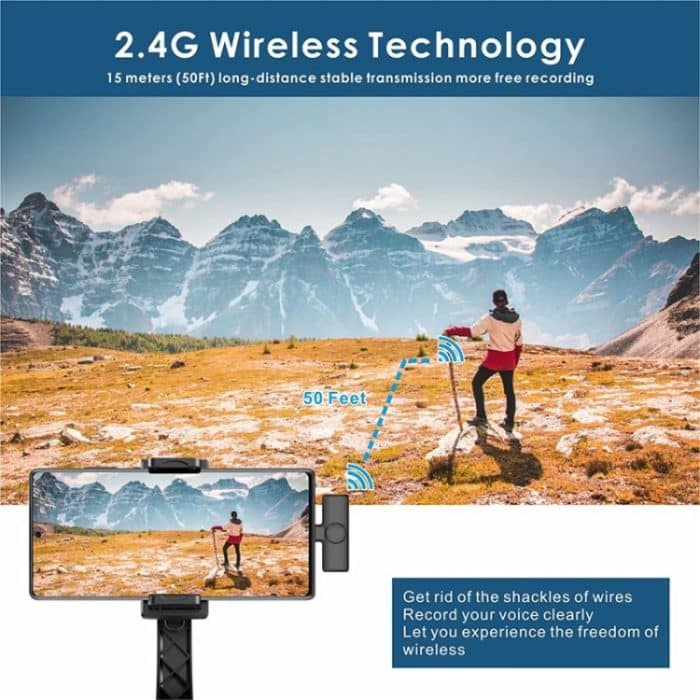 Kabelloses Lavalier-Ansteckmikrofon für Android-Telefone und -Computer mit USB-C-/Typ-C-Empfänger, One by One, One by Two – Bild 9