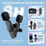 3-in-1-Lavalier-Funkmikrofon mit Rauschunterdrückung für iPhone / iPad / Android / Kamera, One by One, One by Two – Bild 3