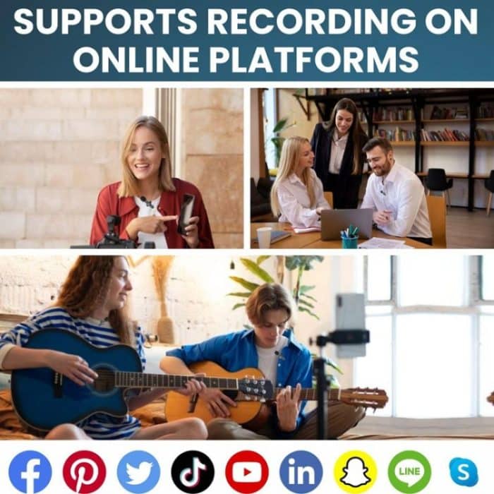 3-in-1-Lavalier-Funkmikrofon mit Rauschunterdrückung für iPhone / iPad / Android / Kamera, One by One, One by Two – Bild 5