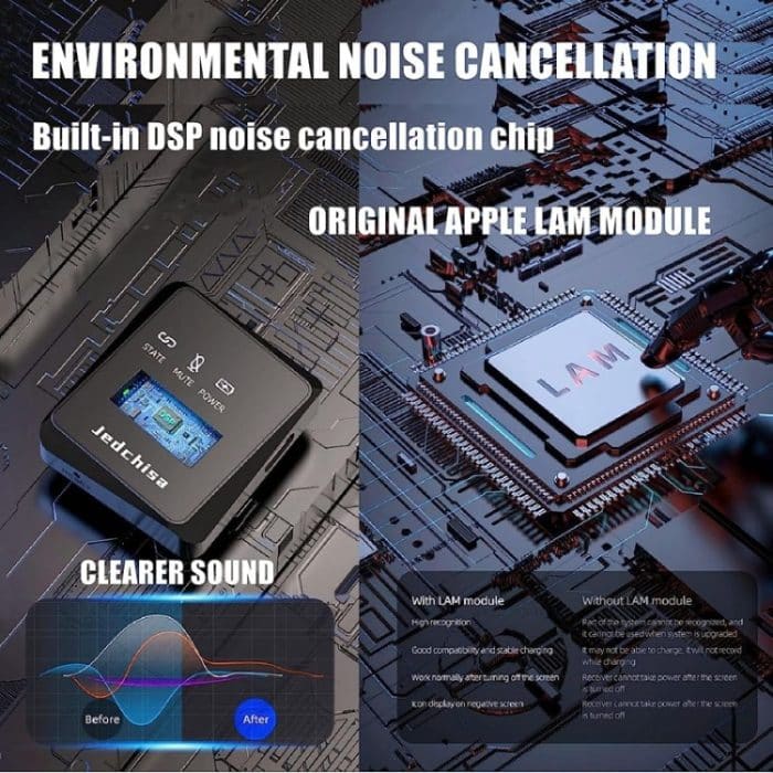 3-in-1-Mini-Wireless-Lavalier-Mikrofon für iPhone / iPad / Android / PC-Kamera, One by One, One by Two – Bild 2