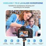 3-in-1-Mini-Wireless-Lavalier-Mikrofone für iPhone/Android/Kamera mit Rauschunterdrückungsfunktion, One by Two – Bild 2