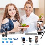 3-in-1-Mini-Wireless-Lavalier-Mikrofone für iPhone/Android/Kamera mit Rauschunterdrückungsfunktion, One by Two – Bild 3