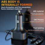 K5 mit 3-in-1-Ladekabel, Dual-USB + 1 Typ-C PD-Telefon-Schnellladeadapter, Autoladegerät – Bild 4