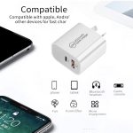 PD30W USB-C / Typ-C + QC3.0 USB-Dual-Port-Ladegerät mit 1 m USB-auf-Micro-USB-Datenkabel, EU Plug, US Plug, AU Plug – Bild 5