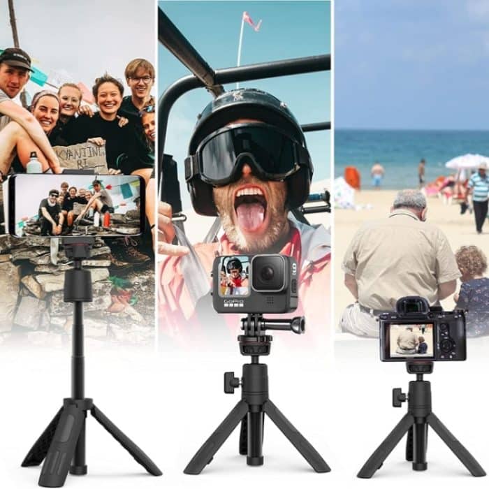 JMARY MT19 Desktop-Ständer, tragbar, Mini-Selfie-Stick, Kamera, Handy-Halter, Stativ – Bild 4