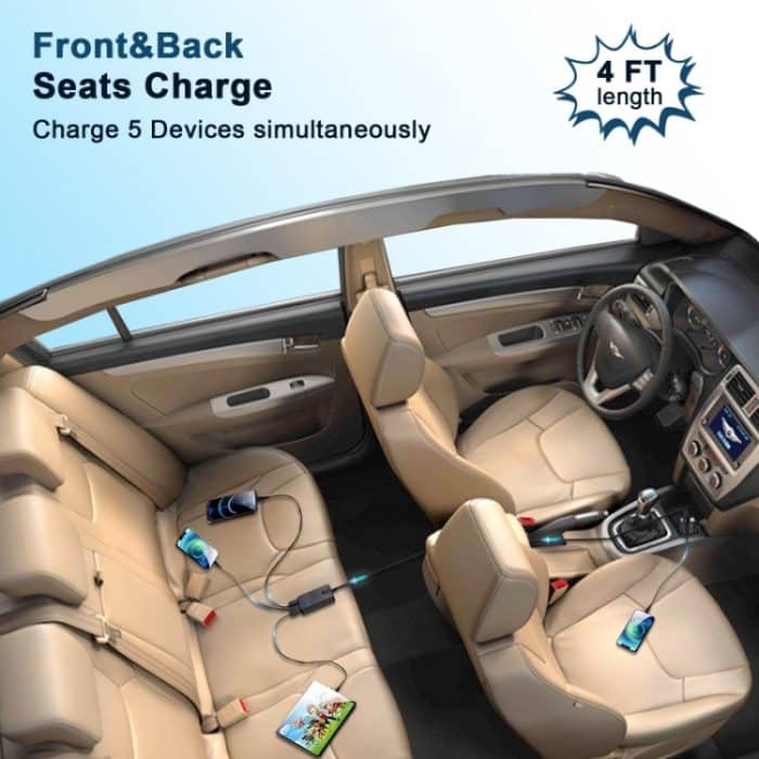 TR-43 Für den Rücksitz PD 18W Schnelllade-Autoladegerät 2m Verlängerungsladegerät-Adapter – Bild 3